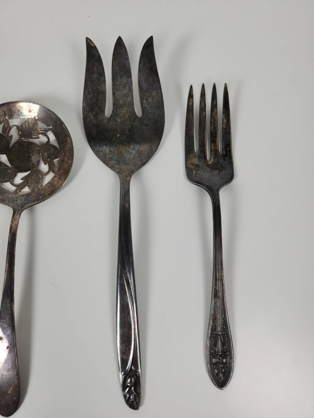 Vintage Silver Plated Serving Utensils Assorted Lot of 5 | Patina | Shabby Chic